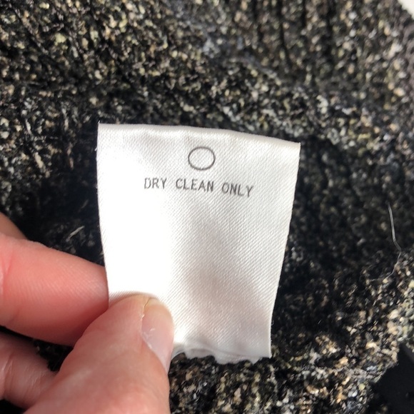 Sigrid Collection textured knit cardigan sweater faux mariboo collar eyelash M - Picture 9 of 11